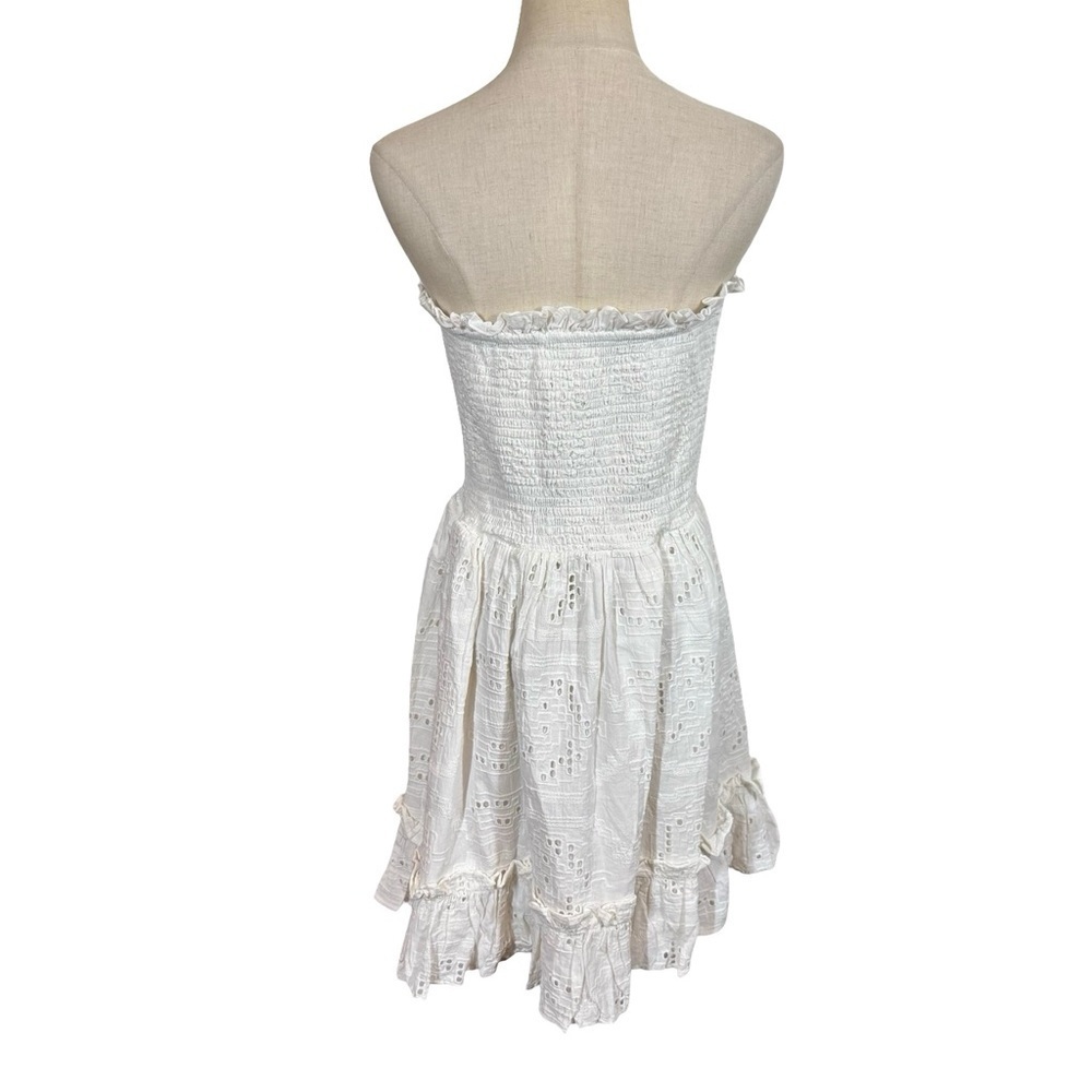 Anthropologie Forever That Girl Eyelet Ruffle Tube Mini Dress - Picture 4 of 11